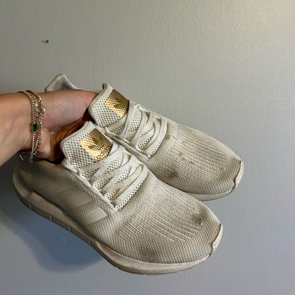 white adidas sneakers